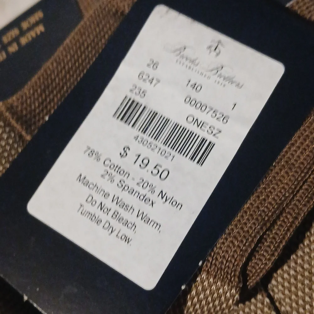 Brooks Brothers Italian Socks 3 Pair New! With Tags
